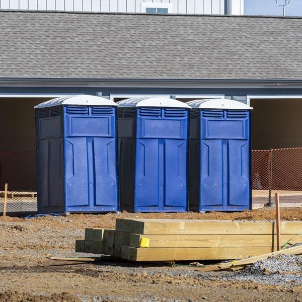 Heavy-duty construction site porta potty in Tulare, California